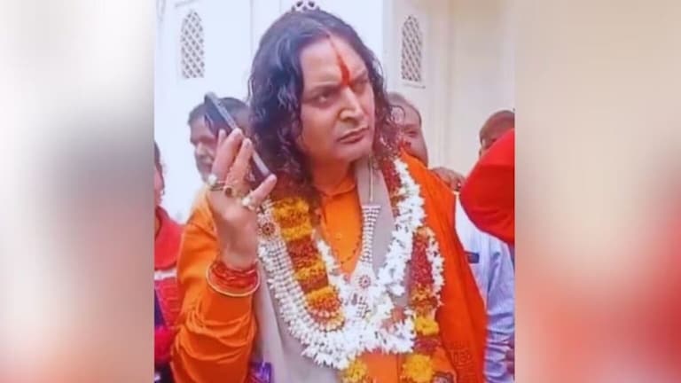 Rajasthan: ‘तात्काळ Non Veg चे ठेले बंद करा’, निवडणूक जिंकताच भाजप आमदाराचा अधिकाऱ्याला फोन MLA Mahant Balmukund from Rajasthan has given instructions to remove shops selling meat products