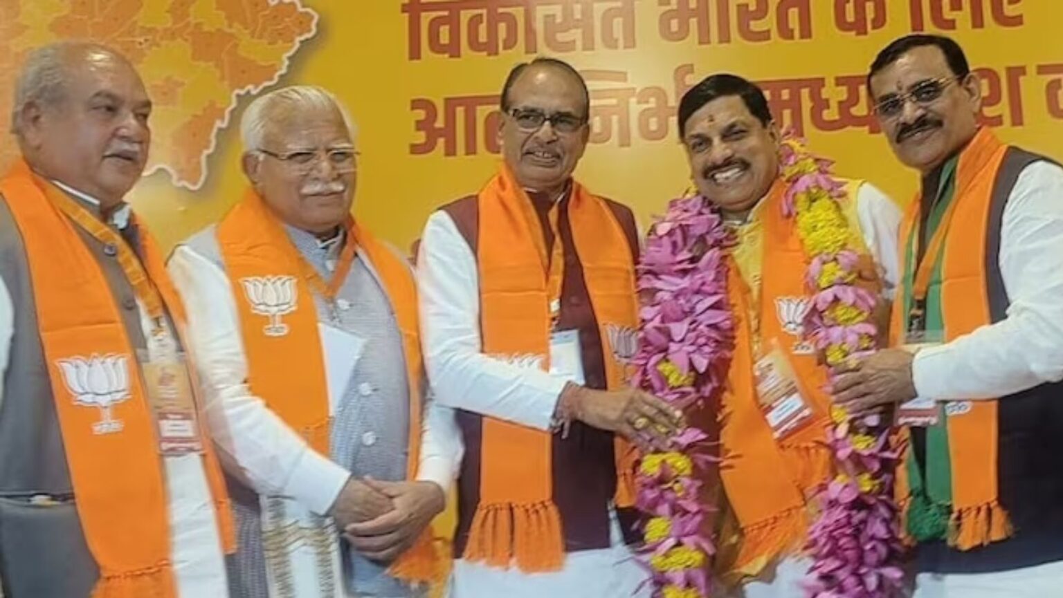 BJP shock tactics again Mohan Yadav cut the address of the new Chief Minister of Madhya Pradesh Shivraj Singh Chouhan