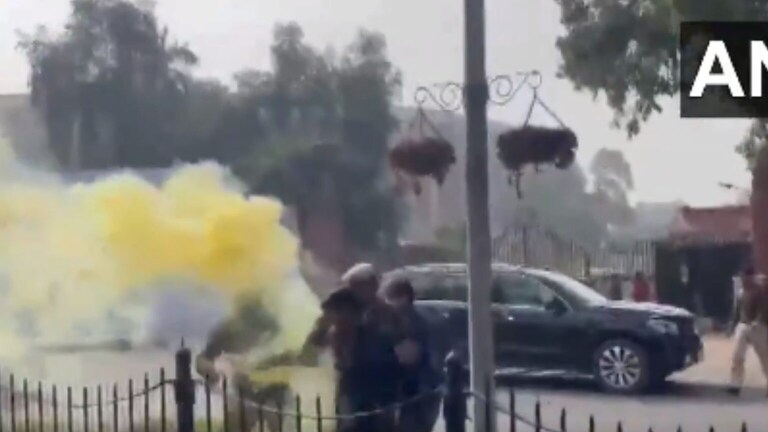 …म्हणून संसद भवनसमोर फोडल्या अश्रूधुराच्या नळकांड्या, नेमका काय घडला प्रकार? Parliament security boy who broke into lok sabha and broke smoke candle found latur district and woman haryana state questioning