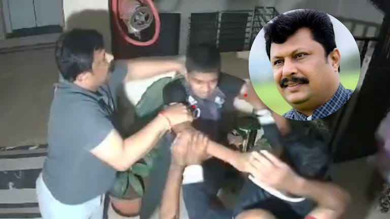 Kolhapur: ‘हात-पाय तोडून गोळ्या घाला’, शिंदेंच्या नेत्याचा मारहाणीचा Video व्हायरल Former MLA Rajesh Kshirsagar threatened to beat up his neighbors and kill them
