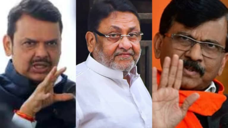 Nawab Malik : ‘अरे बापरे’… राऊतांनी फडणवीसांना पकडलं कात्रीत, काढली जुनी प्रकरणं Sanjay Raut vs Devendra fadnavis : Maharashtra politics heats up after nawab malik joined Ajit pawar group.