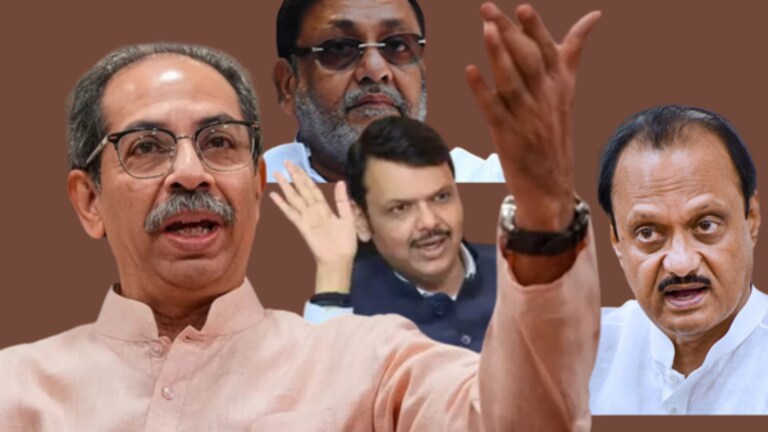 Nawab Malik : “काय हे दादा? तुम्ही तर आमच्या इज्जतीचा…”, ठाकरेंचं फडणवीसांच्या वर्मावर बोट uddhav Thackeray's Shiv sena slap to Devendra Fadnavis and bjp over nawab malik case