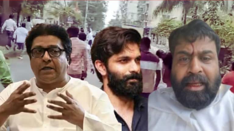 MNS : ‘राज ठाकरे दलाल, अमित खंडणीखोर’, मनसे नेत्याच्या आरोपानंतर तुफान राडा raj thackeray amit thackeray extort mahesh jadhav beaten allegation navi mumbai mns news