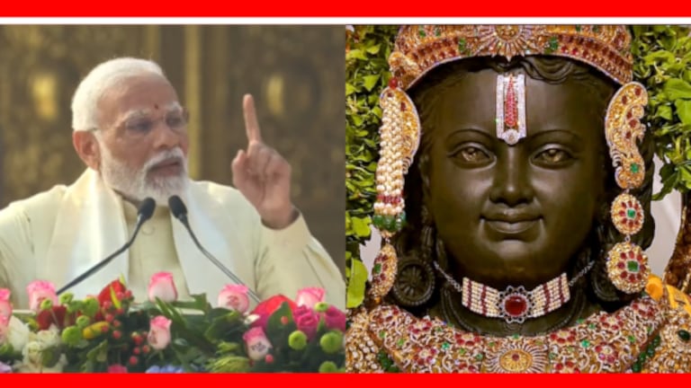 PM Modi Speech : “काही लोकं म्हणत होते, राम मंदिर बनलं तर आग लागेल” Ram Mandir Inauguration Ceremony PM Modi Ram Mandir Speech