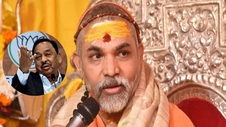 Ram Mandir: शंकराचार्यांचा नारायण राणेंवर पलटवार, राम मंदिरावरून मोठं राजकारण Criticism of Avimukteswarananda Saraswati after Union Minister Narayan Rane criticism of his contribution to Hinduism