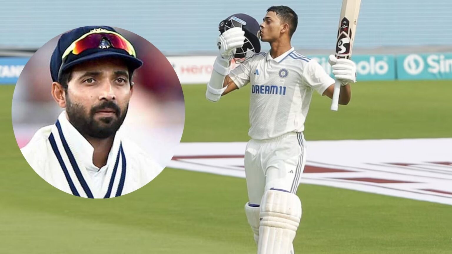 While Ravi was sledging Teja Ajinkya Rahane showed Yashasvi Jaiswal the way off the field and was replaced