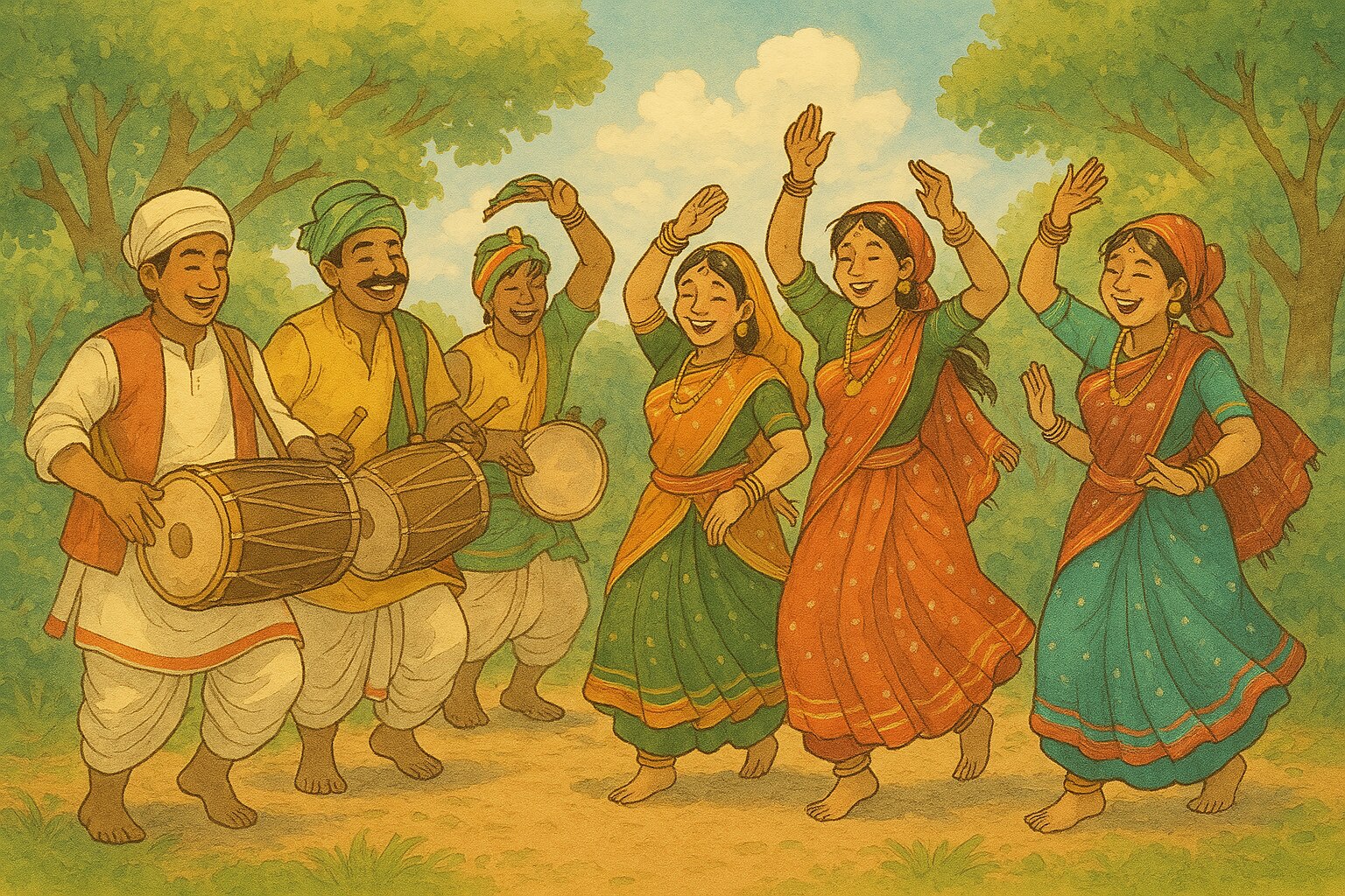 लोक संगीत और नृत्य का घिबली अंदाज