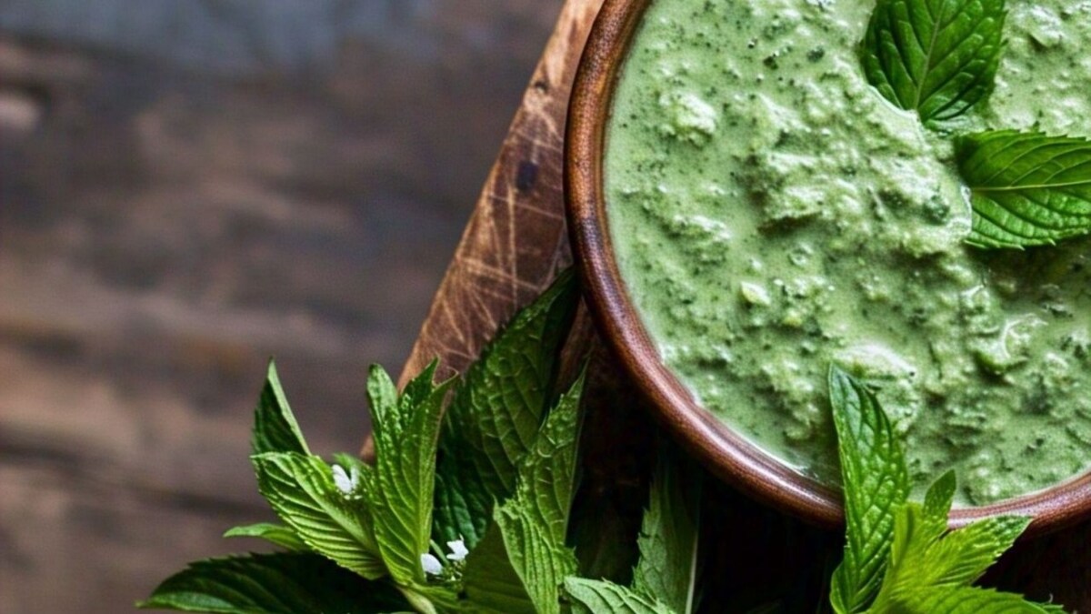 पुदीने की चटनी पुदीने की चटनी