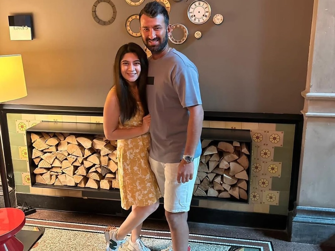 Cheteshwar Pujara and Puja Pabari