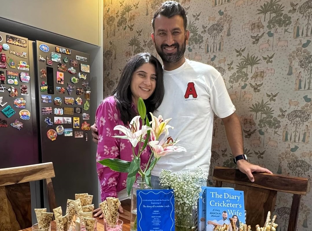 Cheteshwar Pujara and Puja Pabari