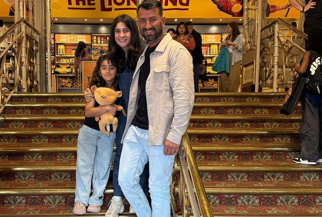 Cheteshwar Pujara and Puja Pabari