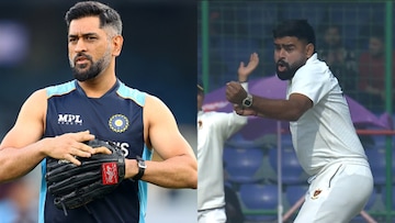 MS Dhoni and Hamanshu Sangwan MS Dhoni and Hamanshu Sangwan
