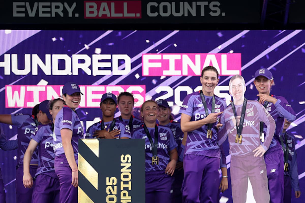 Northern Superchargers players celebrate after winning Women's Hundred title Northern Superchargers players celebrate after winning Women's Hundred title