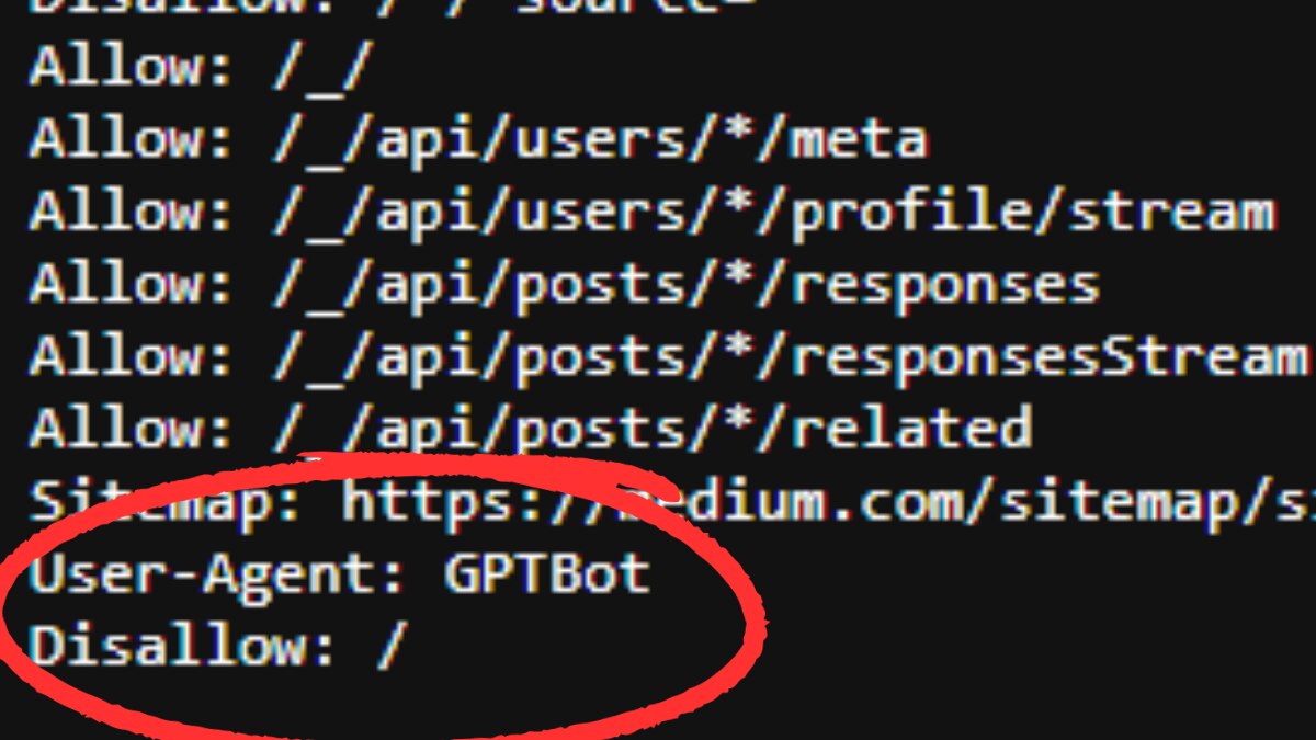 Robots.txt of Medium which shows they have blocked GPTbot crawler, (Photo: Medium)