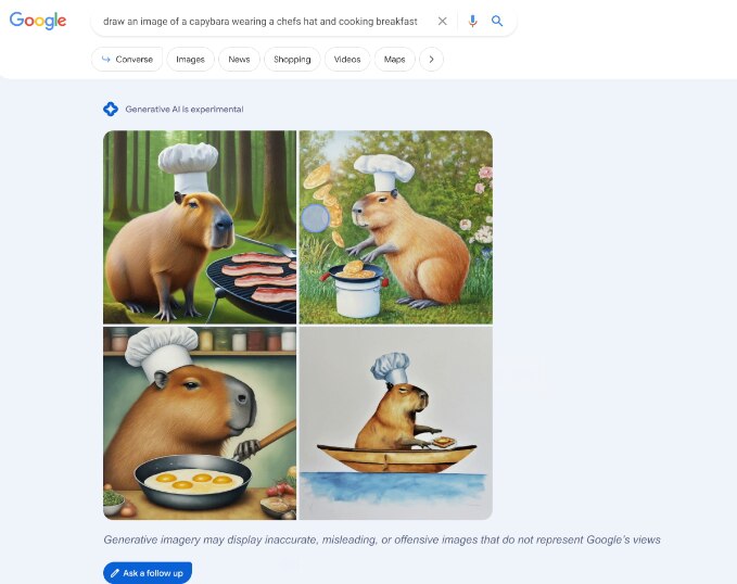 Google SGE image creation