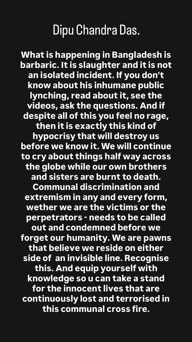 বাংলাদেশে হিন্দু নিধন নিয়ে সরব জাহ্নবী কাপূর