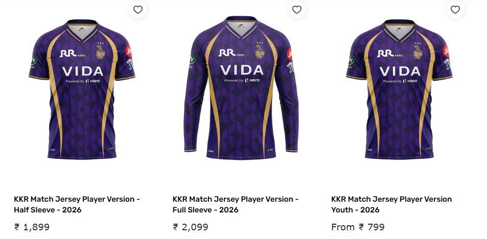 দেখে নিন KKR-এর জার্সির দাম