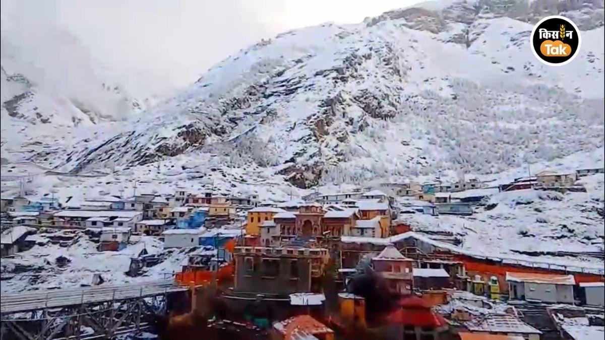 बद्रीनाथ धाम में लगातार बर्फबारी