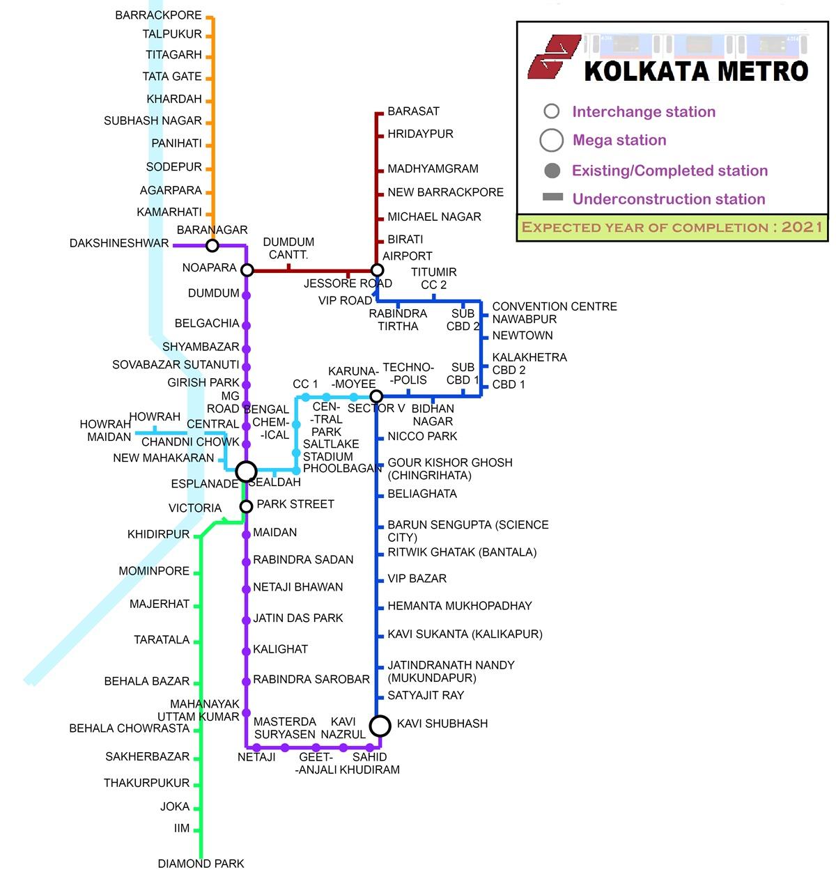 মেট্রোর ম্যাপ