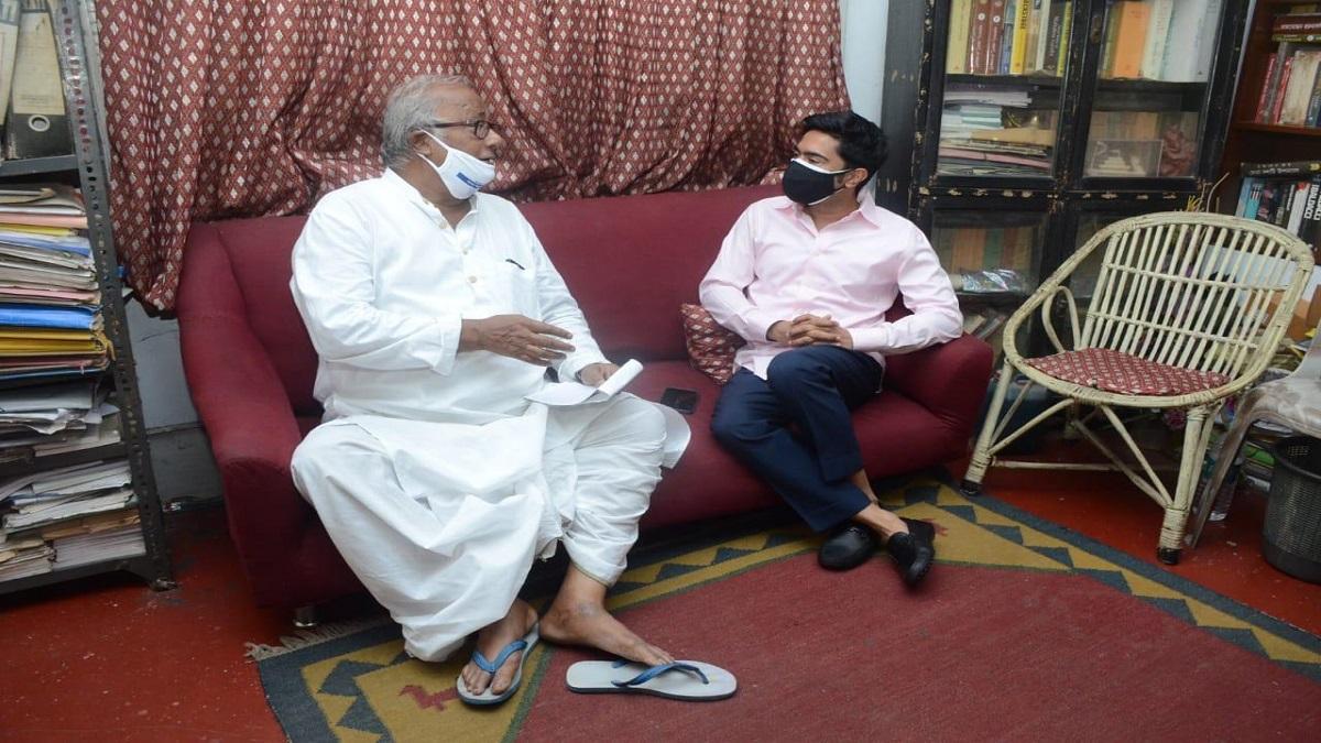 সৌগত রায়ের বাড়িতে অভিষেক বন্দ্যোপাধ্যায়
