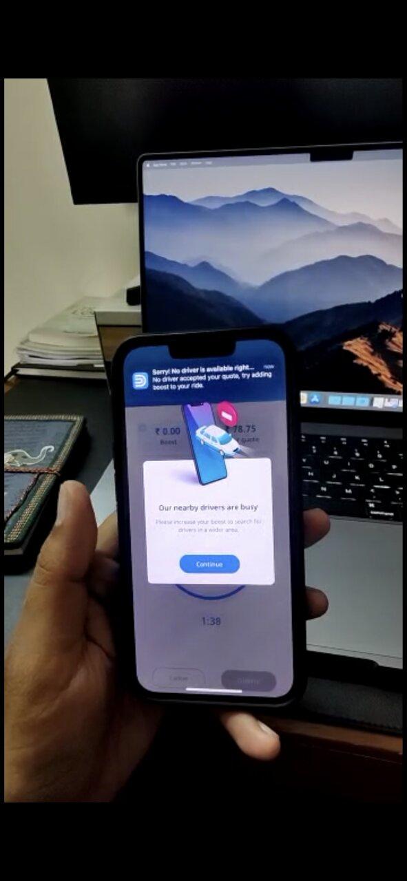Customer was unable to book the cab at lower price for almost two days 