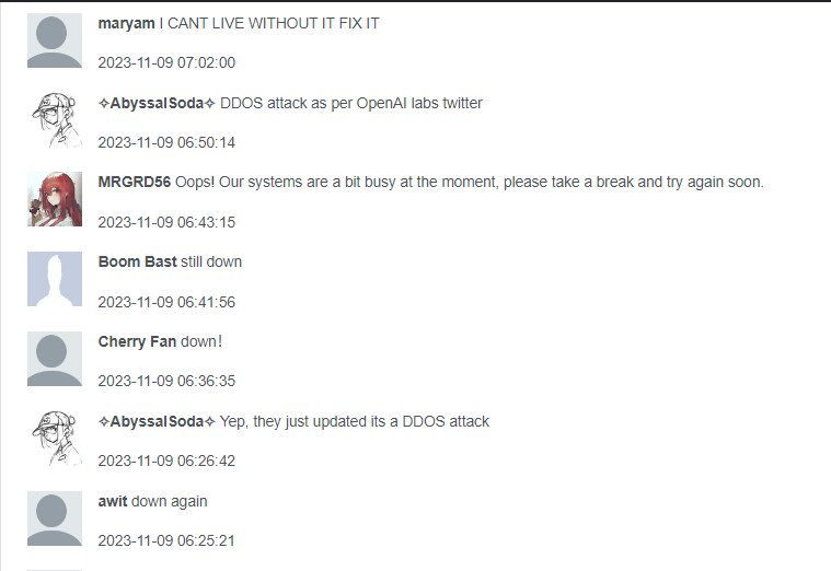 ChatGPT users comment vent on social media