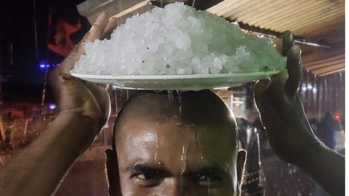 जहानाबाद जिले में ओलावृष्टि होने से फसलों को काफी नुकसान.फोटो-किसान तक 