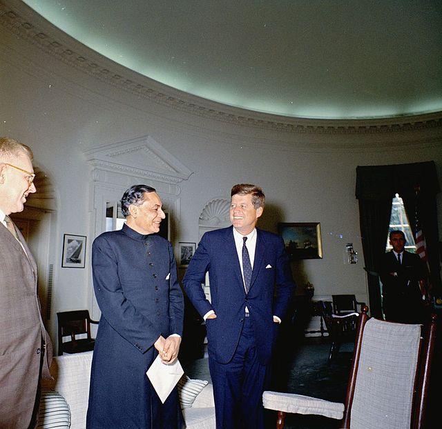 Braj Kumar Nehru with John F Kennedy