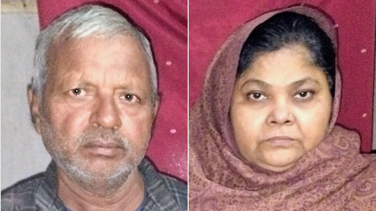 (बाएं) आलमगीर कुरैशी और (दाएं) उनकी पत्नी अंसारी बेगम