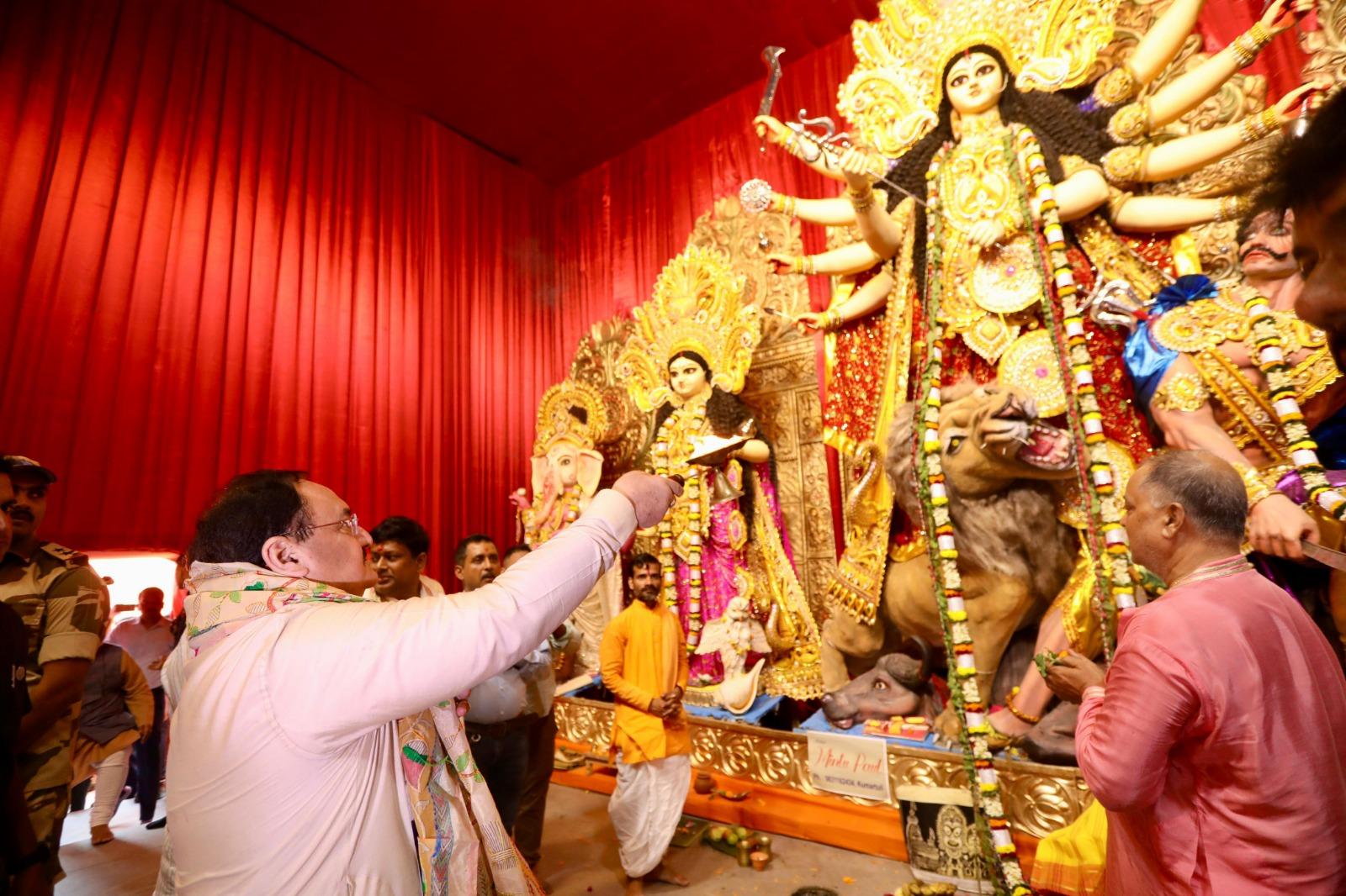 EZCC-তে ২০২০ সালে বিজেপি-র দুর্গাপুজোয় জেপি নাড্ডা