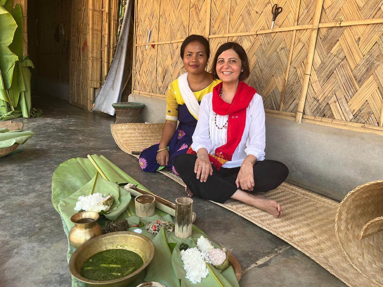 Bodo meal with Nayana Swargiari in Gauhati