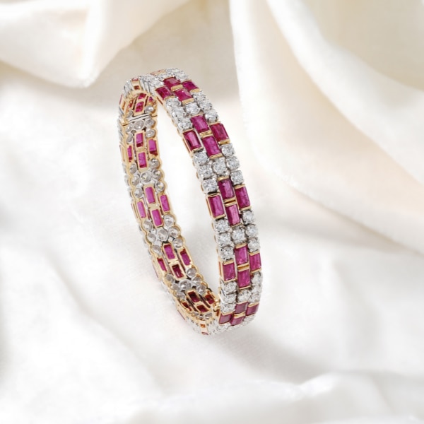 Ruby and diamond bracelet, Kanjimull Jewellers