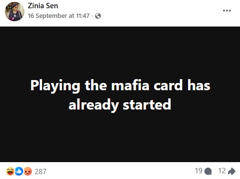 zinia sen post