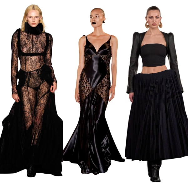 [L-R] Alexander McQueen, Schiaparelli, Alaïa