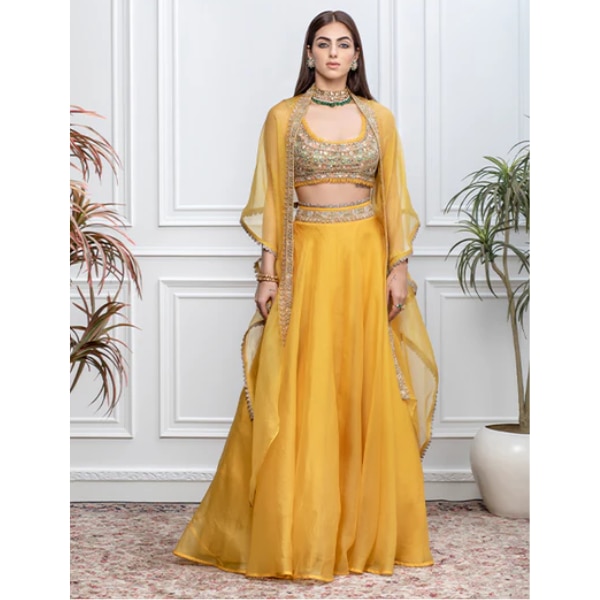 Ridhima Bhasin Sunshine Yellow Lehenga Set, ₹65,500