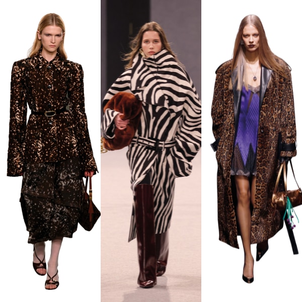 [L-R] Tory Burch, Balmain, Versace