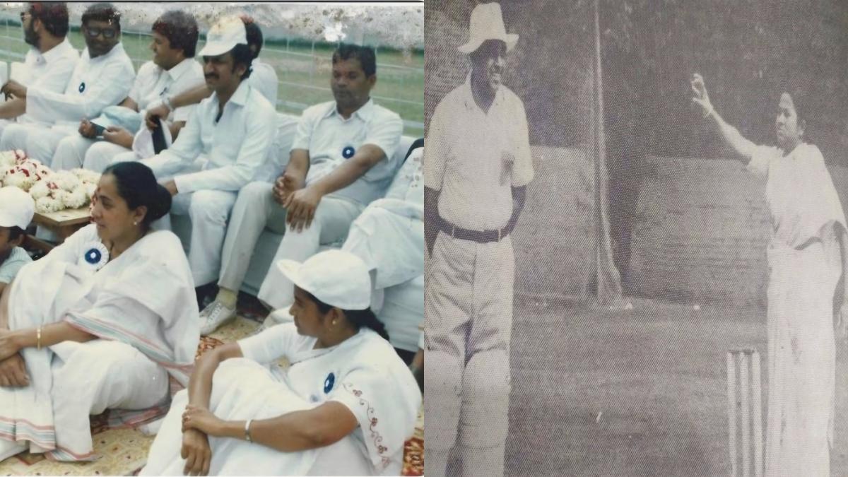 Mamata Banerjee Playing Cricket Photo Viral