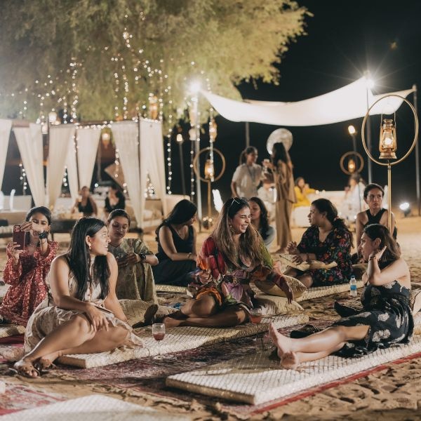 Bridal retreat with friends