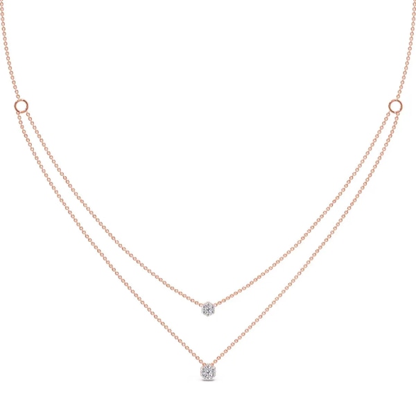 Candere Melissa 2 Layered Diamond Necklace, ₹74,171