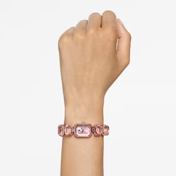 Octagon Cut Bracelet, Pink, Rose Gold-Tone Finish, ₹40,000