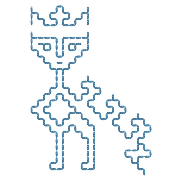 A detail from the artwork, titled Giant Sampler, by Afrah Shafiq