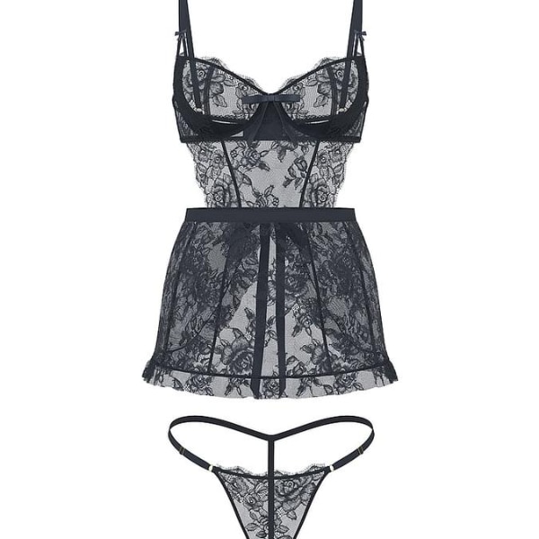 Victoria's Secret Wicked Unlined Rose Lace Apron Set, ₹11,999