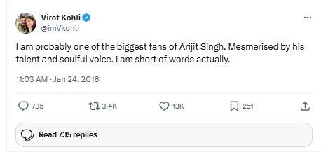 বিরাটের পোস্ট