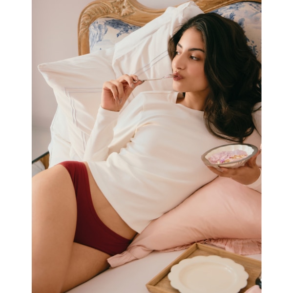 A campaign image by loungewear brand NeceSera