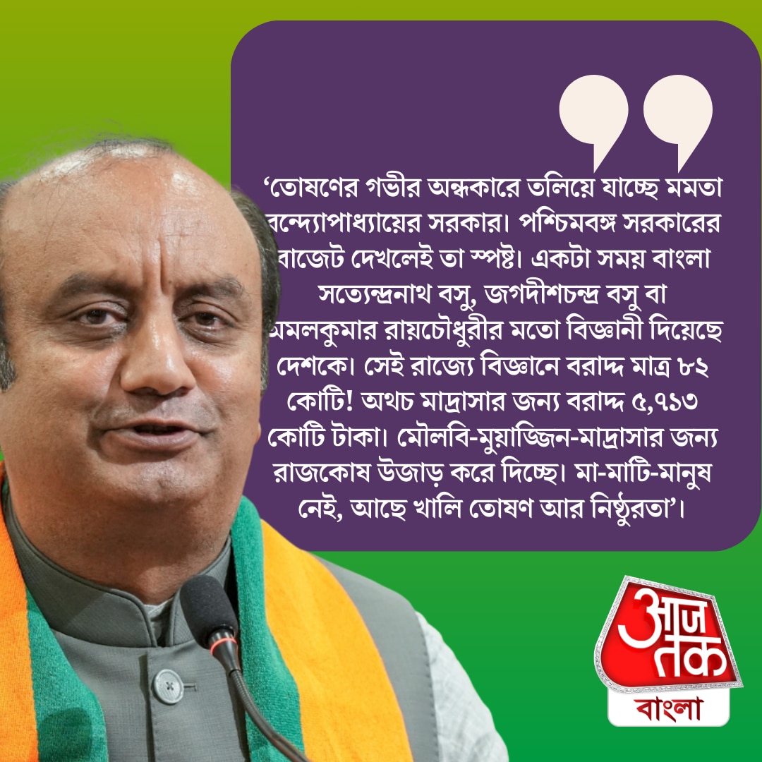 সুধাংশু ত্রিবেদীর তোপ