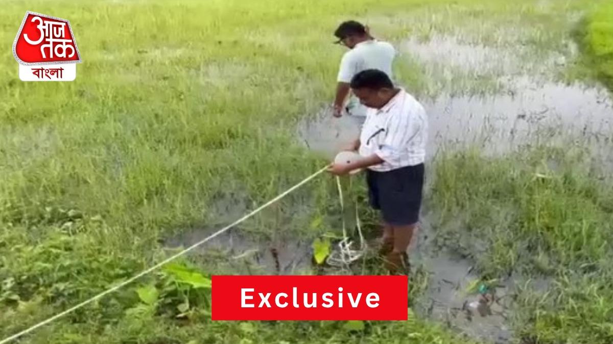 দিনহাটায় চলছে জমির মাপজোক