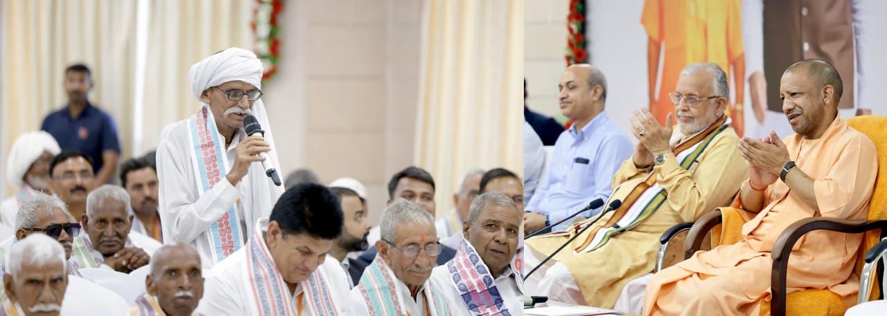 मुख्यमंत्री योगी आदित्यनाथ ने किसानों से संवाद