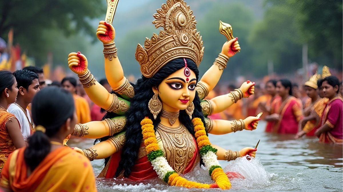 VHP का कहना है कि मूर्ति विसर्जन दसवीं तिथि के दिन ही होना चाहिए (फोटो : AI)