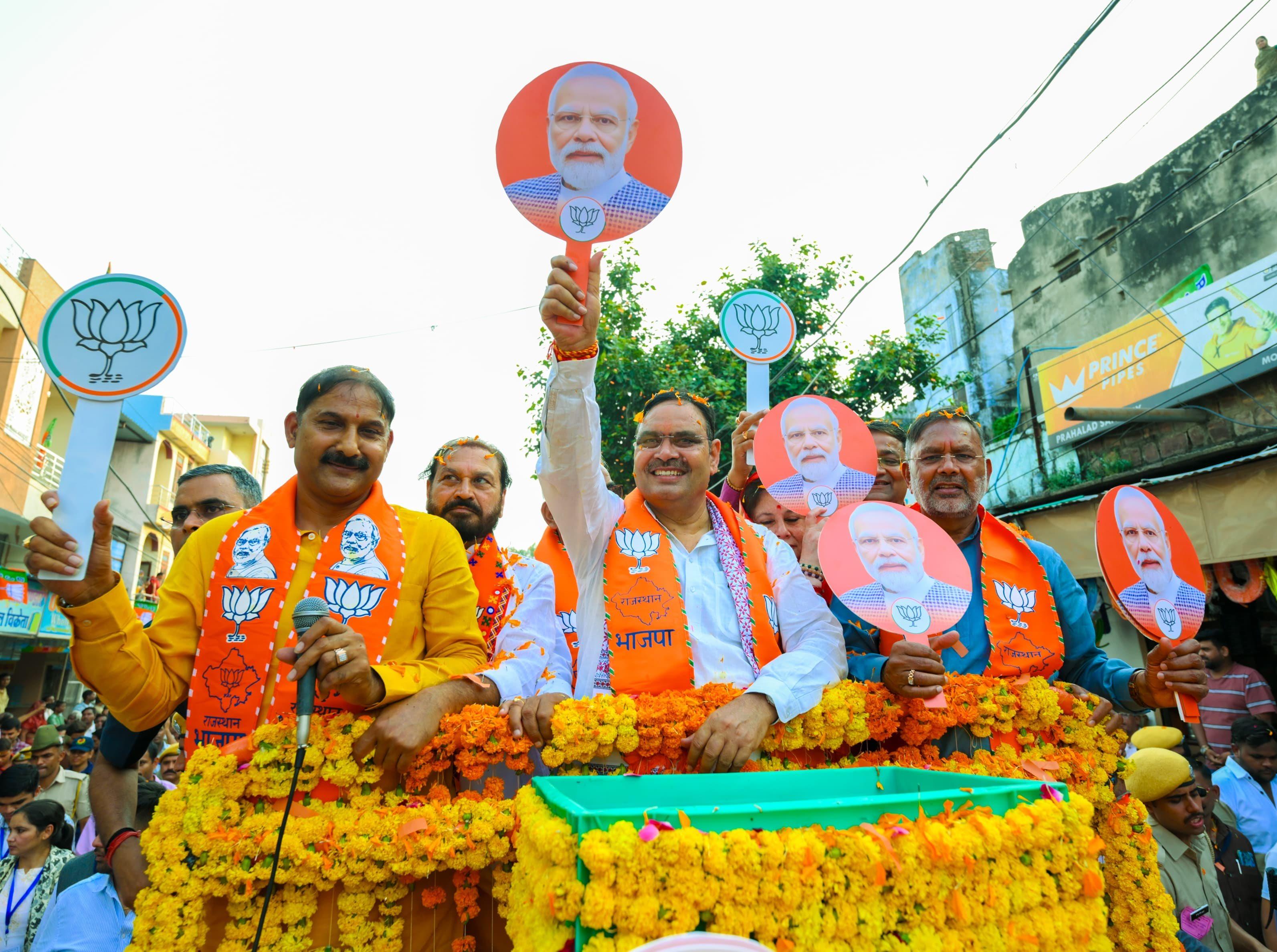 मुख्यमंत्री भजनलाल शर्मा कोटा में प्रचार के दौरान (फाइल फोटो)