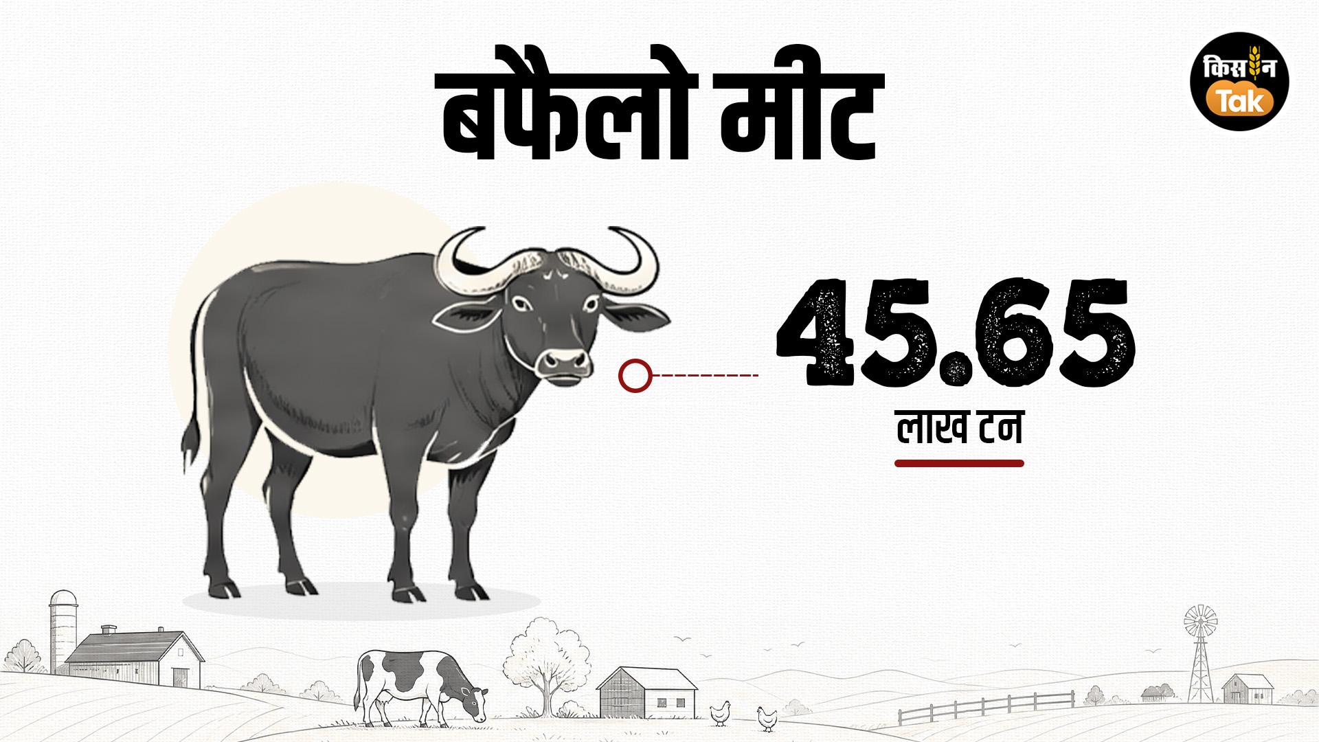 बफैलो मीट उत्पादन में देश पहले नंबर पर है.